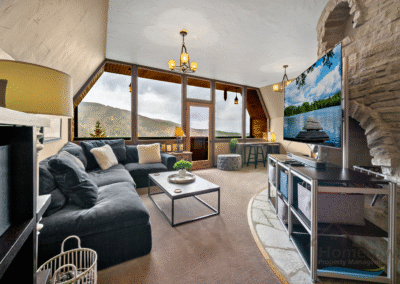Large Window and Entertainment System in Our Idaho Vacation Rental