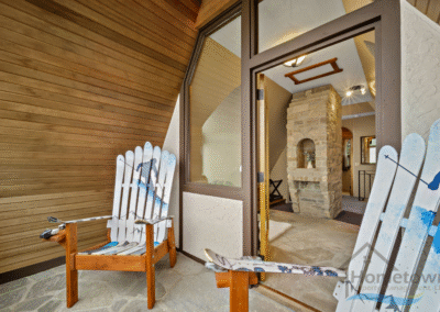 Balcony from Master Bedroom at High Alpine Lodge