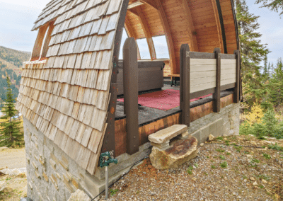 Exterior Hot Tub View of Vacation Rental in Sandpoint