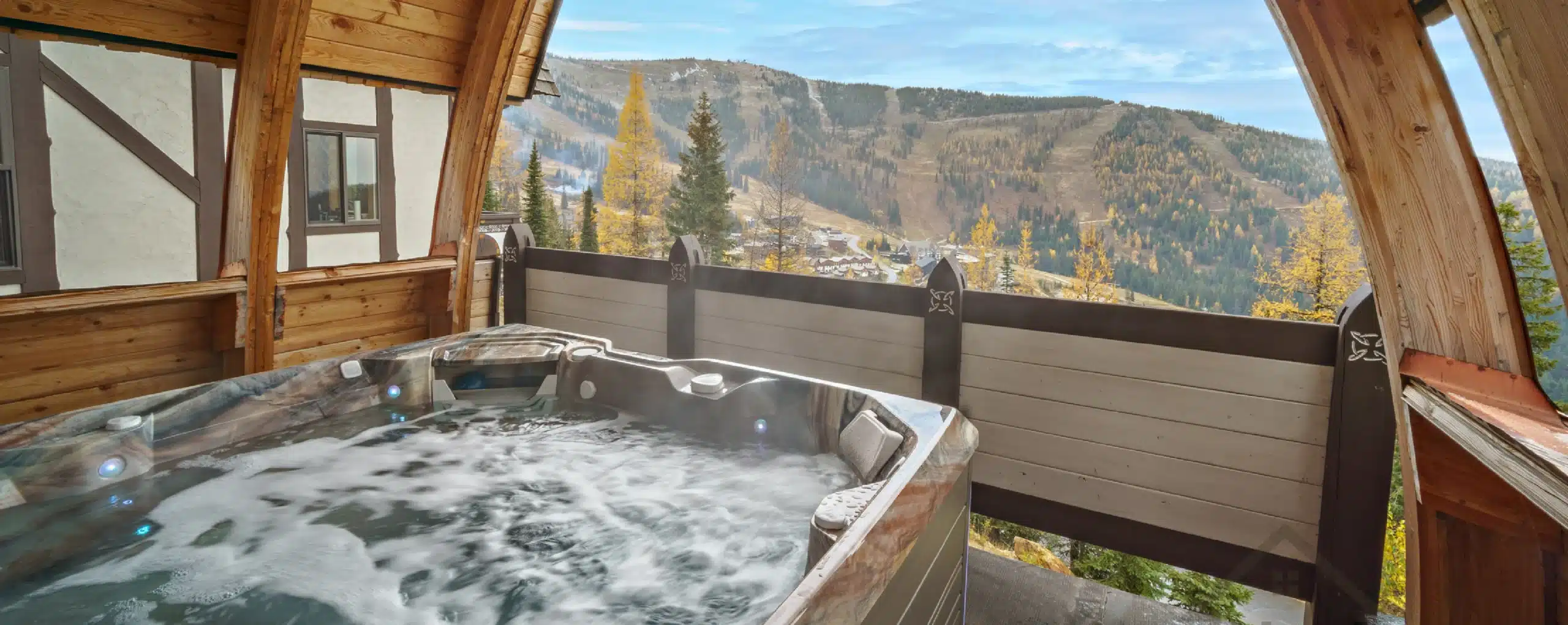 High Alpine-hottubview Mountain Views from Hot Tub at Idaho AirBnB Rental